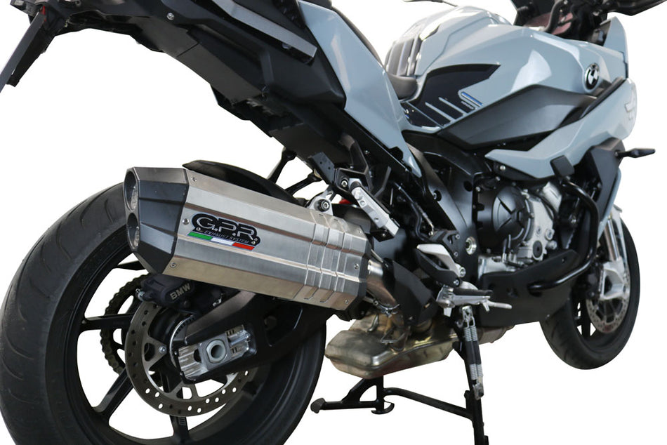 GPR Exhaust for Bmw S1000XR 2020-2023, Sonic Titanium, Slip-on Exhaust Including Removable DB Killer and Link Pipe  E5.BM.108.SOTIT