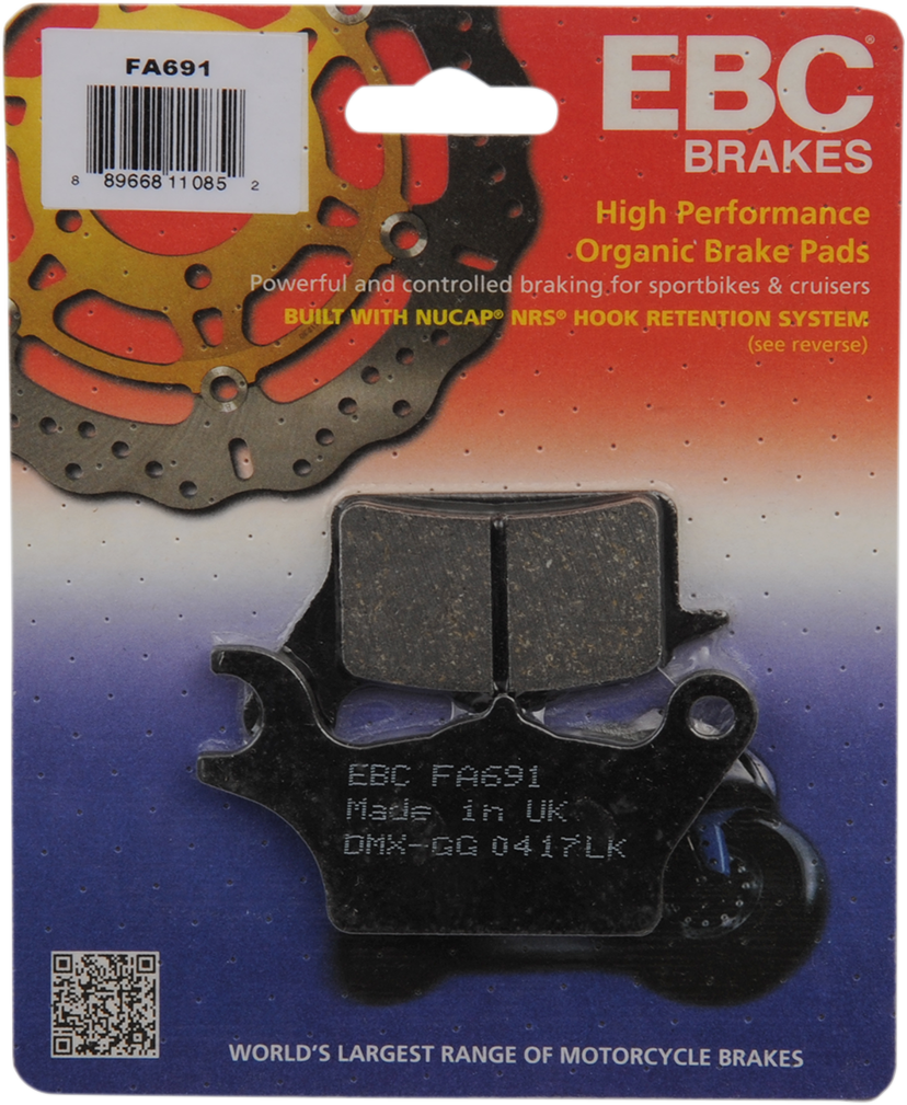 EBC Organic Brake Pads - Z 125 Pro - FA691 FA691