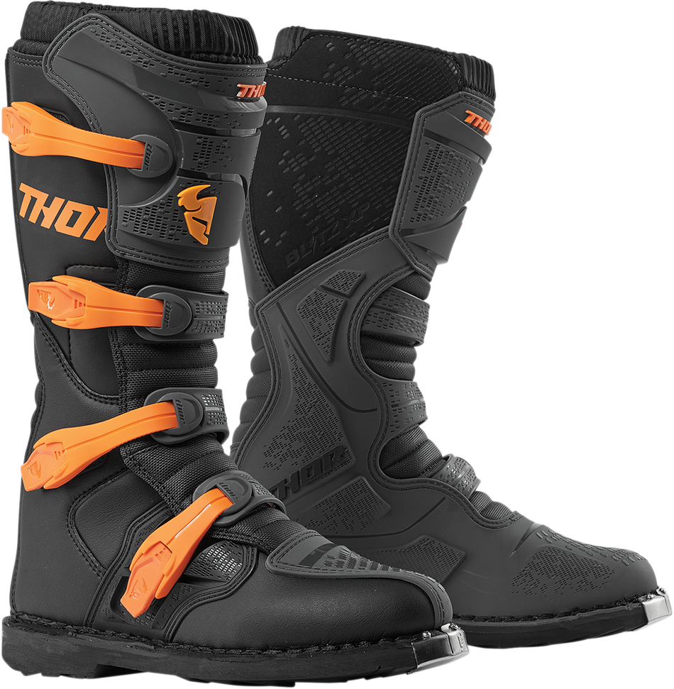THOR Blitz XP Boots - Charcoal/Orange - Size 9 3410-2202
