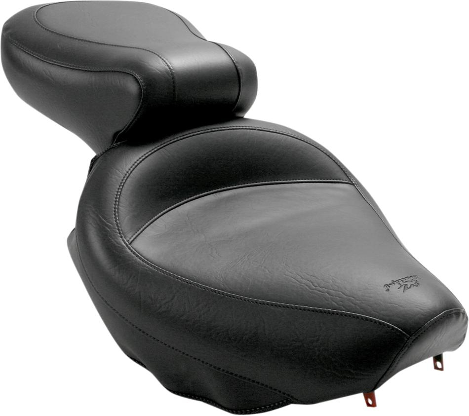 MUSTANG Seat - Vintage - Wide - Touring - Without Driver Backrest - Two-Piece - Smooth - Black - Suzuki 75285