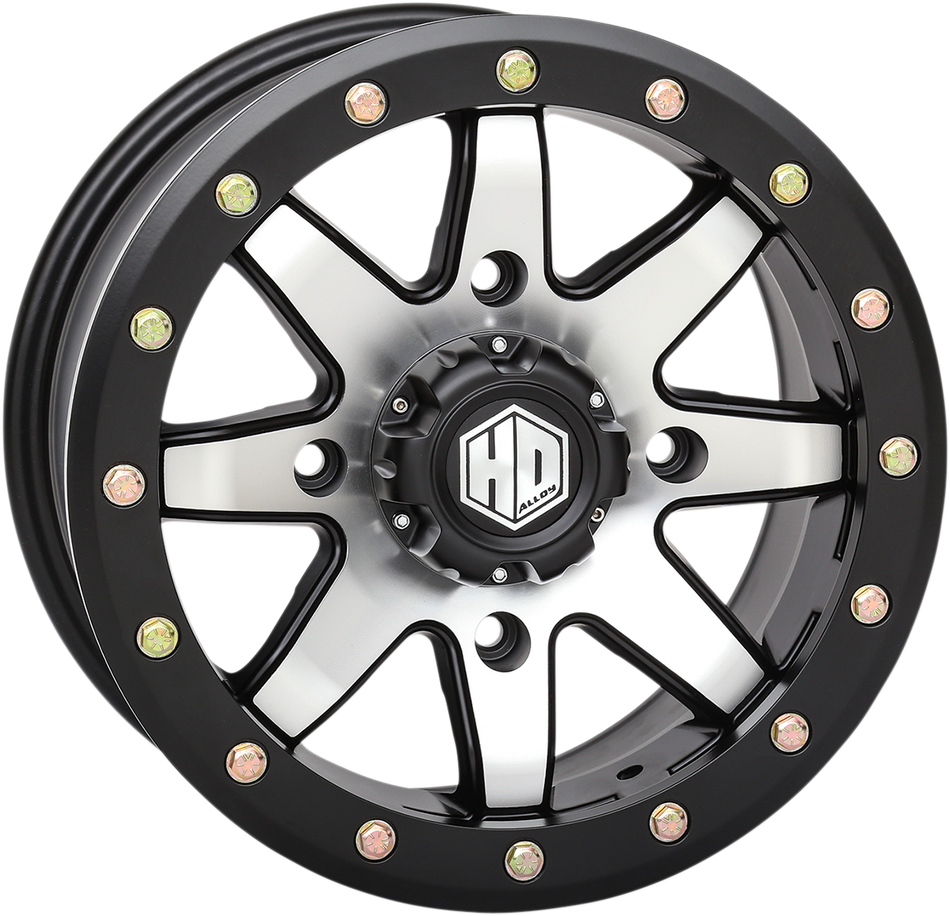 STI TIRE & WHEEL HD9 Wheel - Front/Rear - Machined Black - 18x7 - 4/156 - 6+1 18HB903