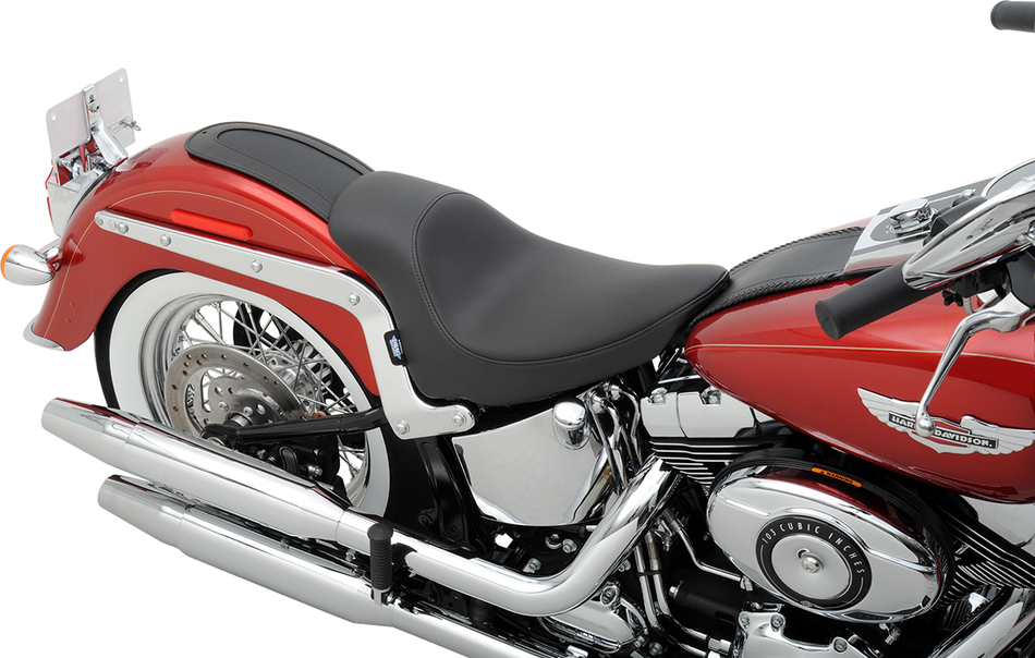 DRAG SPECIALTIES EZ-Solo Seat - Smooth - Solar-Reflective Leather - '07-'17 FLST 0802-0804