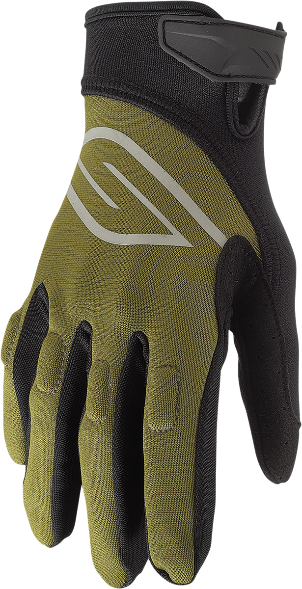 SLIPPERY Circuit Gloves - Olive/Black - XS 3260-0438