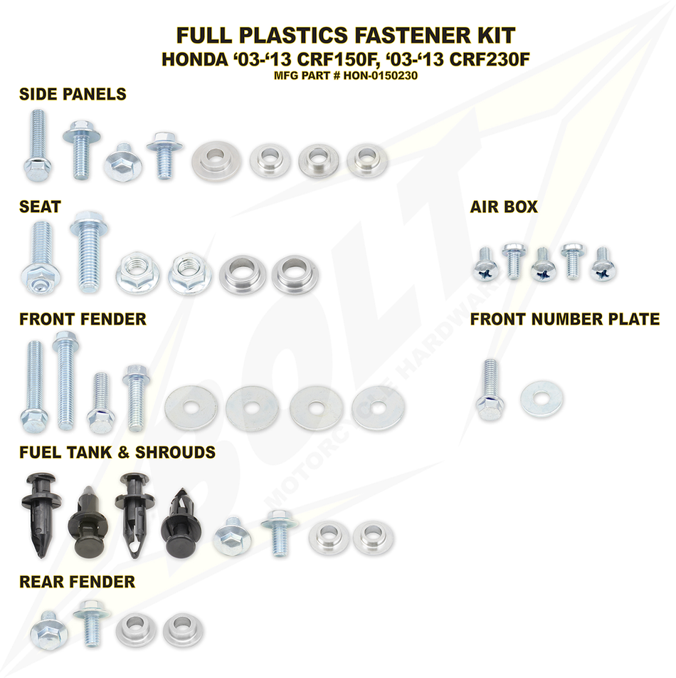 BOLT Fastener Body Kit HON-0150230