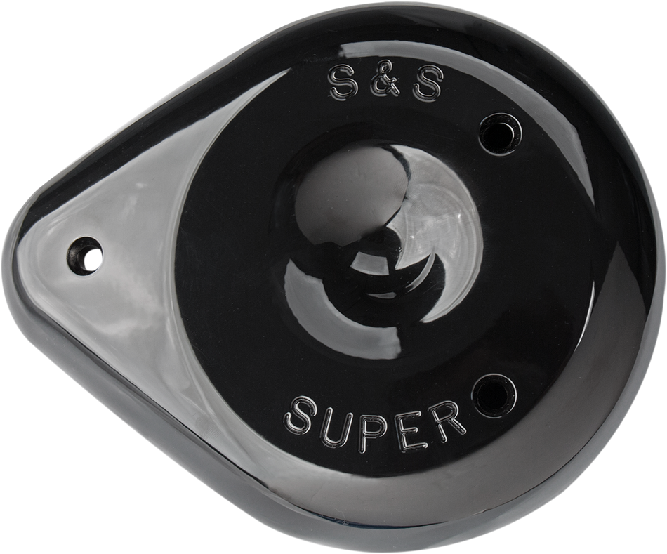 S&S CYCLE Teardrop Air Cleaner Cover - Gloss Black 170-0384A