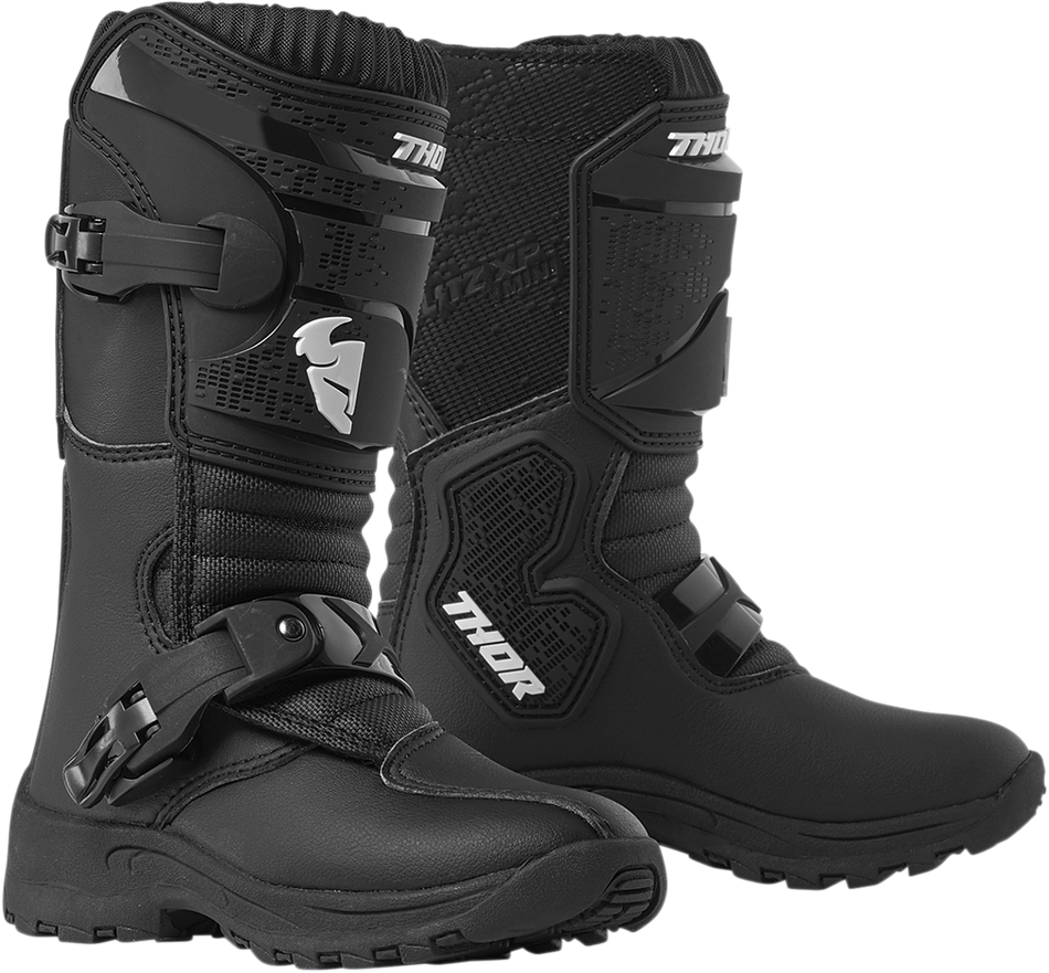 THOR Mini Blitz XP Boots - Black - Size 12 3411-0540