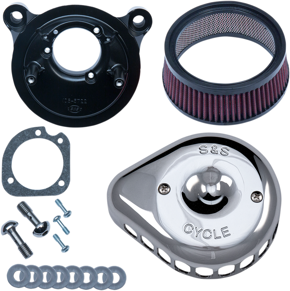 S&S CYCLE Mounted Air Cleaner - Chrome - Twin Cam 170-0441