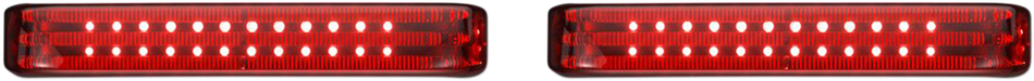 CUSTOM DYNAMICS Saddlebag LED Lights - Sequential - Black/Red PB-SBSEQ-SS8-BR