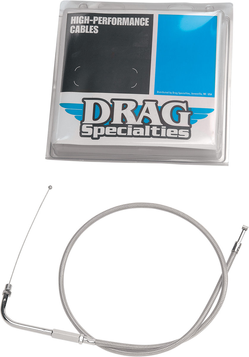 DRAG SPECIALTIES Idle Cable - Cruise - 41-1/2" - Braided 5342700B