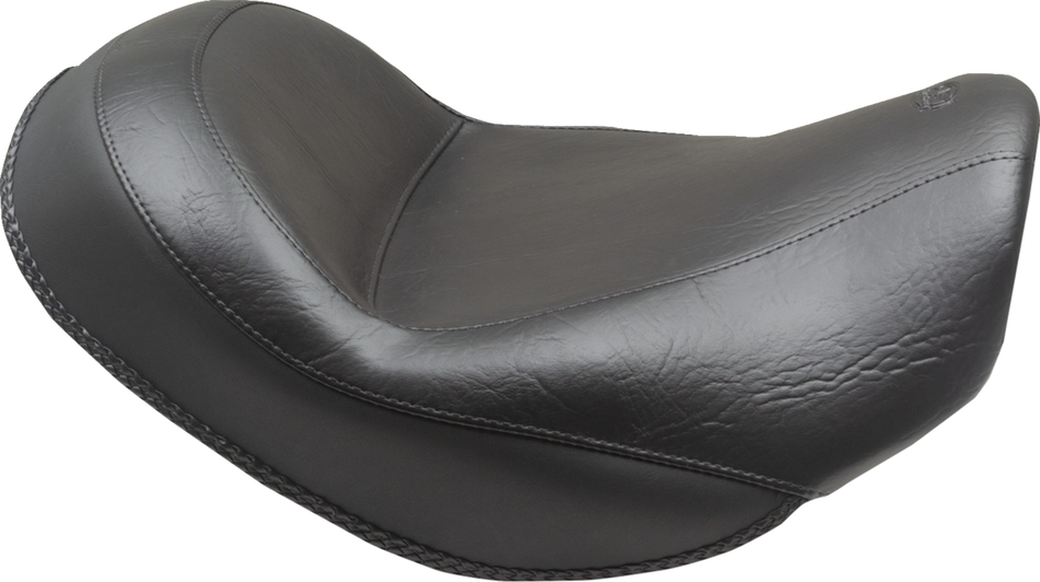 MUSTANG Wide Touring Solo Seat - Black - Plain - without Driver Backrest - C90T '15-'19 85204