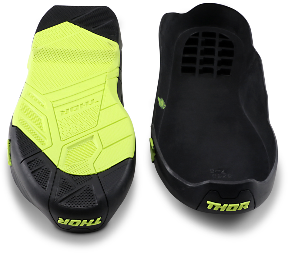 THOR Radial Boots Replacement Outsoles - Black/Yellow Fluorescent - Size 14-15 3430-0906