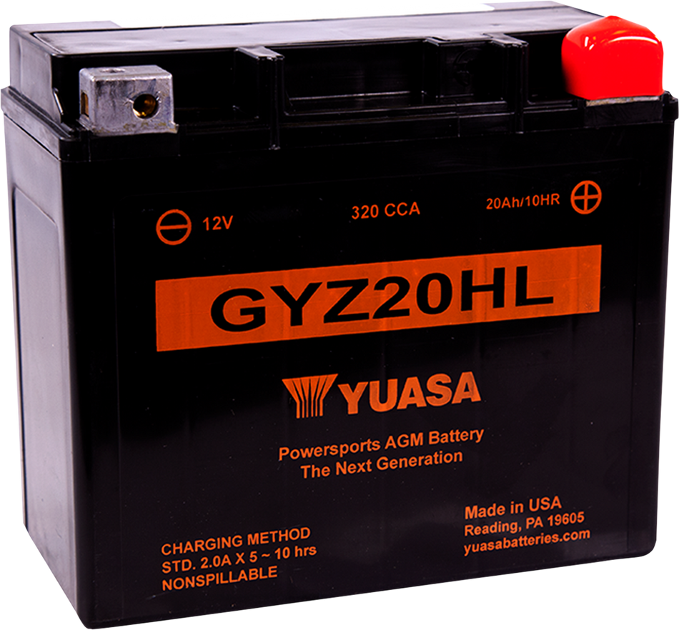 YUASA AGM Battery - GYZ20HL YUAM720GH