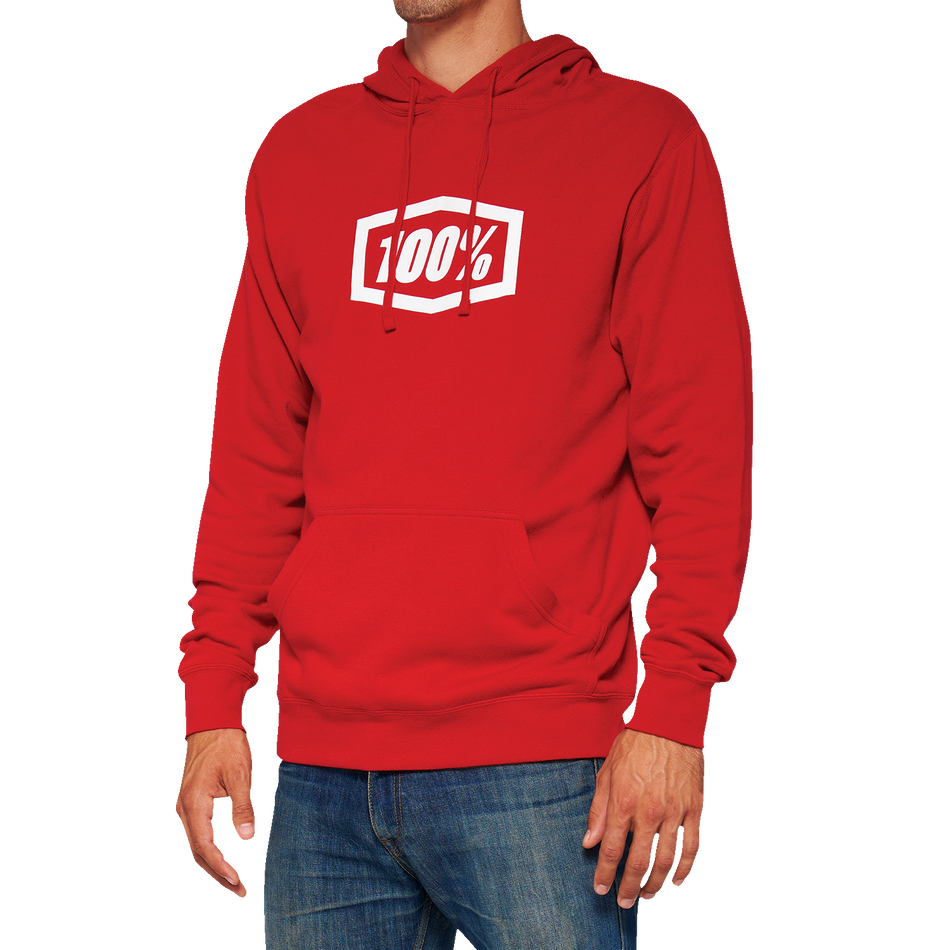 100% Icon Pullover Hoodie - Red - 2XL 20029-00014