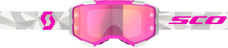 SCOTT Fury Goggles - JP 61 - White/Pink - Pink Chrome 414227-1087340