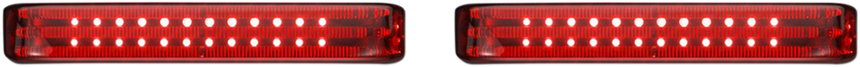 CUSTOM DYNAMICS Saddlebag LED Lights - Sequential - Black/Red PB-SBSEQ-SS6-BR
