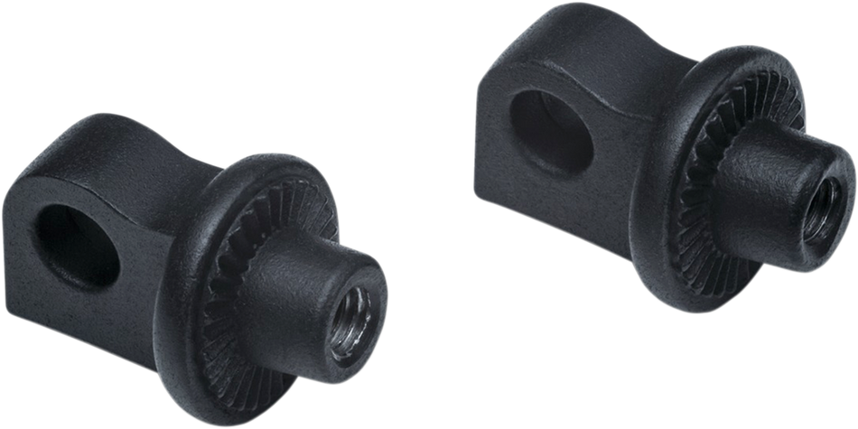 KURYAKYN Splined Adjustable Peg Adapters - Black 6775