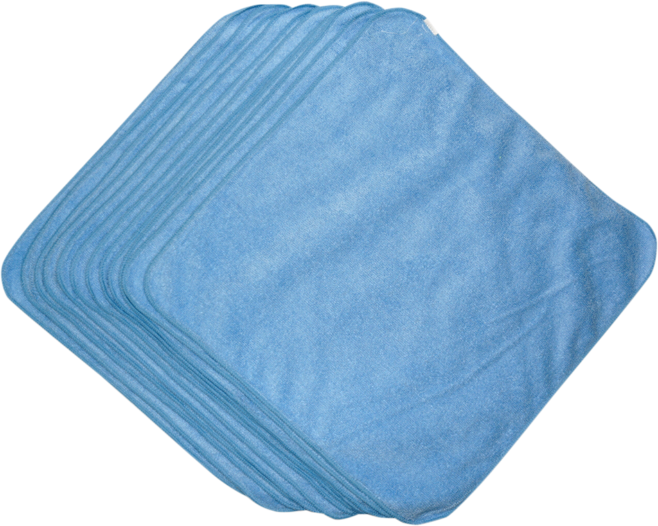 HARDLINE Microfiber Towels - Blue - 12 Pack M16260B