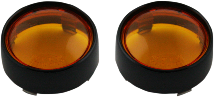 CUSTOM DYNAMICS Bullet Signal Lenses - Black/Amber PB-B-BEZ-BA