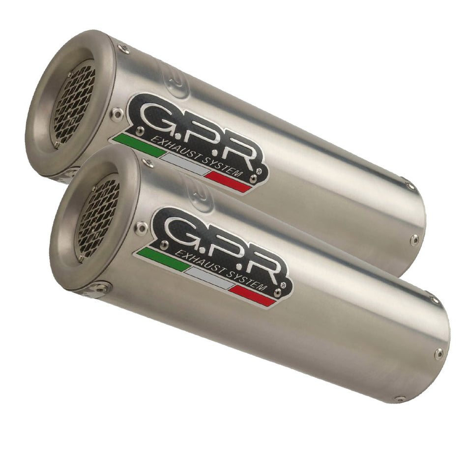 GPR Exhaust System Ducati Hypermotard 1100 - 1100 Evo 2007-2012, M3 Inox , Dual slip-on Including Removable DB Killers and Link Pipes  D.72.M3.INOX