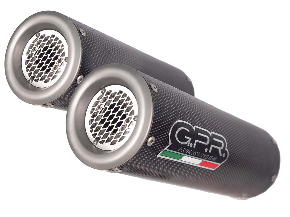 GPR Exhaust System Ducati Hypermotard 1100 - 1100 Evo 2007-2012, M3 Poppy , Dual slip-on Including Removable DB Killers and Link Pipes  D.72.M3.PP