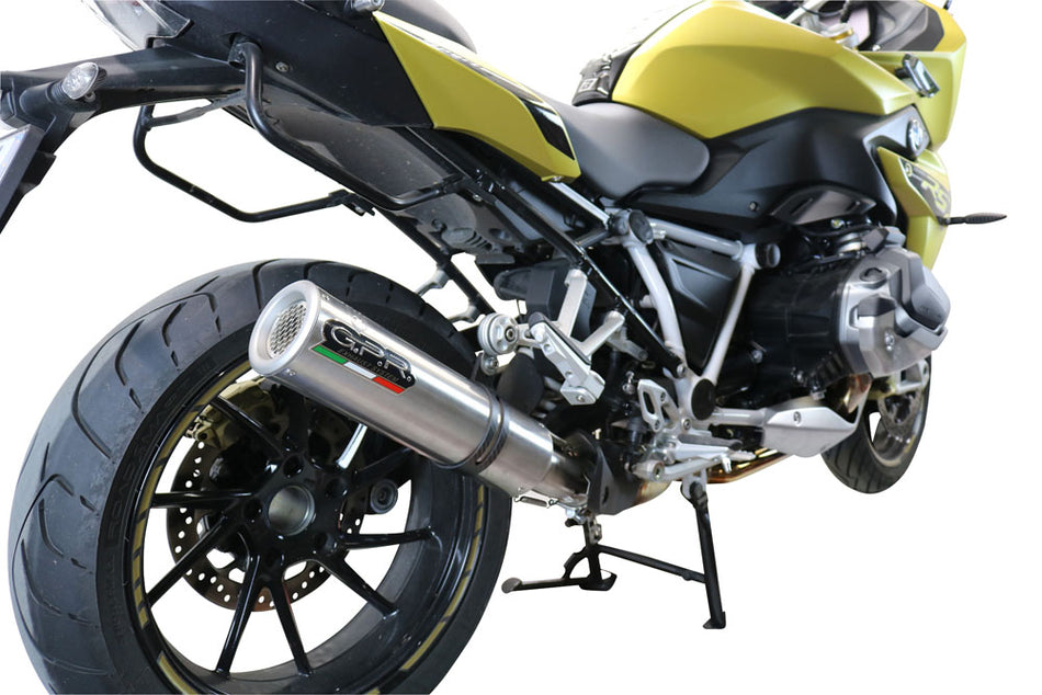 GPR Exhaust for Bmw R1250R R1250RS 2021-2023, M3 Titanium Natural, Slip-on Exhaust Including Removable DB Killer and Link Pipe  E5.BM.107.M3.TN