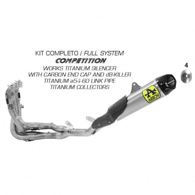 Competition Full Titanium Exhaust System CBR1000RR-R Fireblade Arrow
