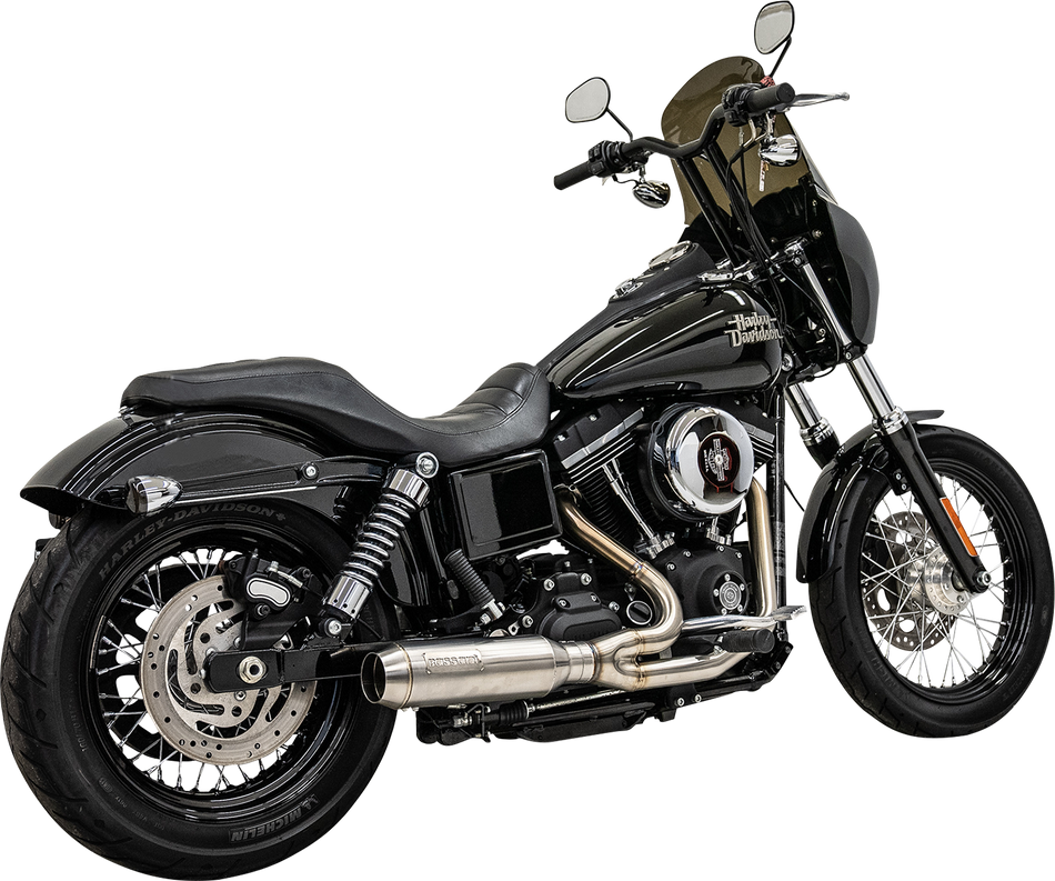BASSANI XHAUST 2-into-1 Ripper Exhaust System with Super Bike Muffler - Stainless Steel 1D7SS
