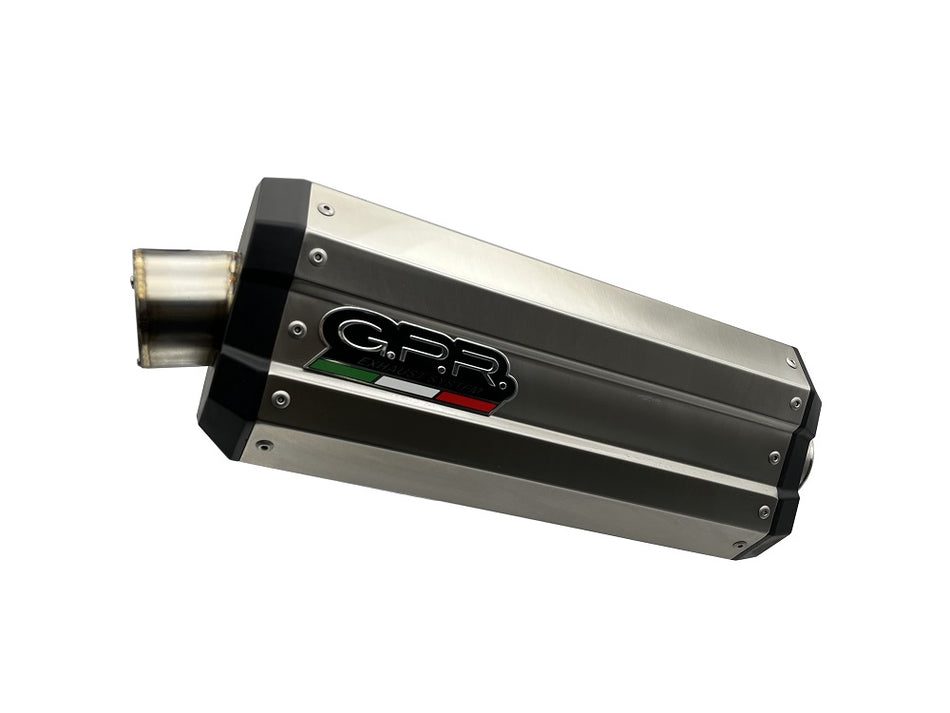 GPR Exhaust for Bmw R1200R LC 2017-2019, DUNE Titanium, Slip-on Exhaust Including Removable DB Killer and Link Pipe  E4.BMW.96.DNTIT