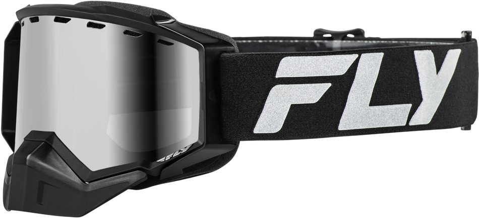 FLY RACING Zone Elite Snw Goggle Blk/Slvr W/ Sil Mirr/Polarized Smk Lens FLB-24ZP1