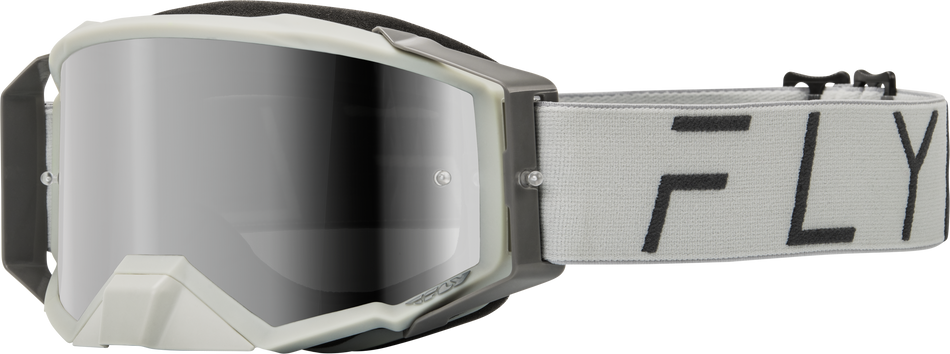 FLY RACING Zone Pro Goggle Grey W/ Grey Mirror/Smoke Lens 37-51910