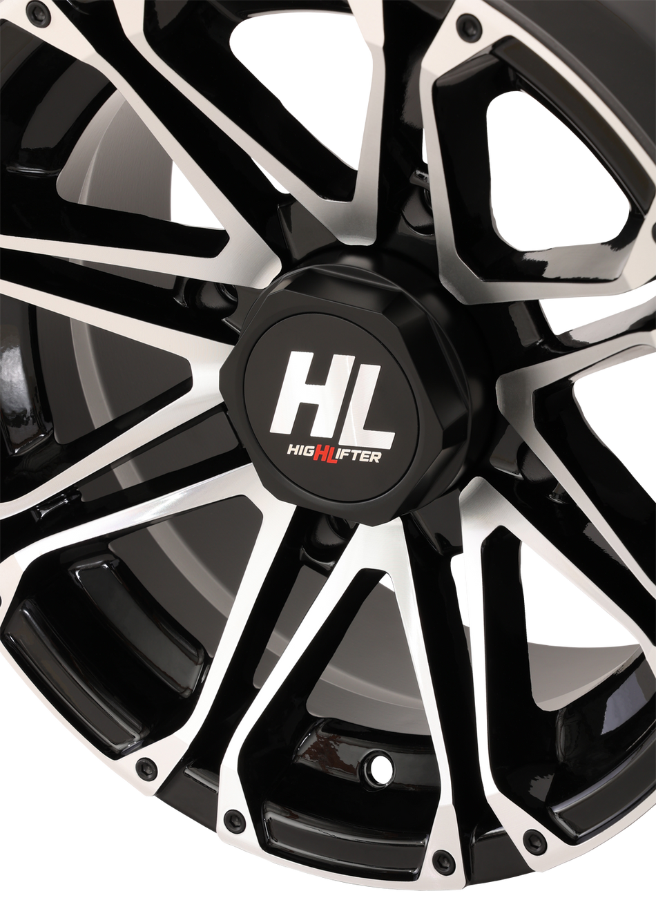 HIGH LIFTER Wheel - HL3 - Front/Rear - Gloss Black w/Machined - 14x7 - 4/137 - 4+3 (+10 mm) 14HL03-1137
