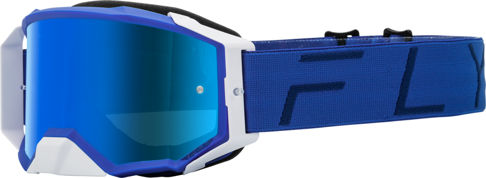 FLY RACING Zone Pro Goggle Blue W/ Sky Blue Mir/Sky Blue Lens 37-51909