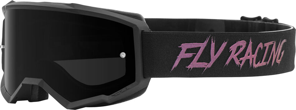 FLY RACING Zone Goggle Black/Fusion W/Dark Smoke Lens W/Post FLA-052