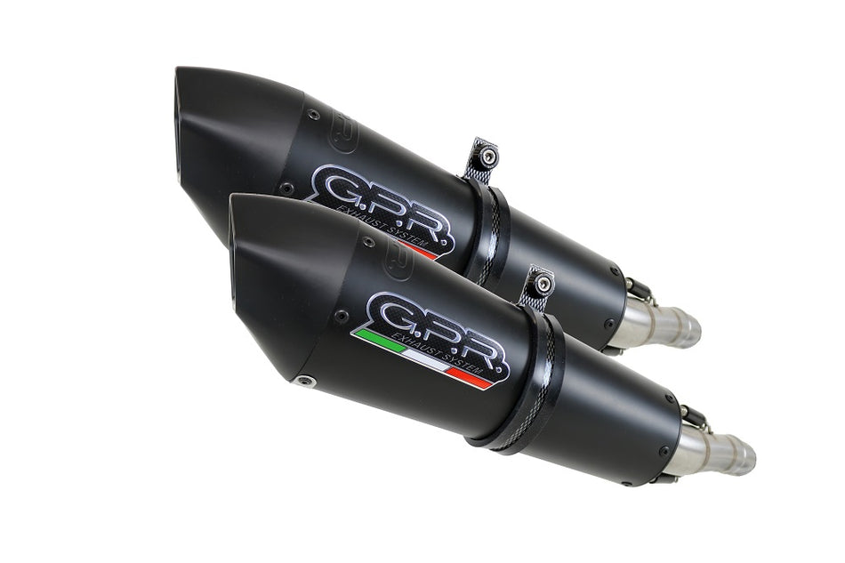 GPR Exhaust System Ducati Hypermotard 1100 - 1100 Evo 2007-2012, Gpe Ann. Black titanium, Dual slip-on Including Removable DB Killers and Link Pipes  D.72.GPAN.BLT