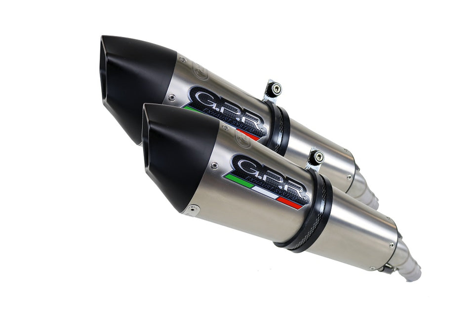GPR Exhaust for Aprilia Dorsoduro 750 2008-2016, Gpe Ann. titanium, Dual slip-on Including Removable DB Killers and Link Pipes  A.34.GPAN.TO