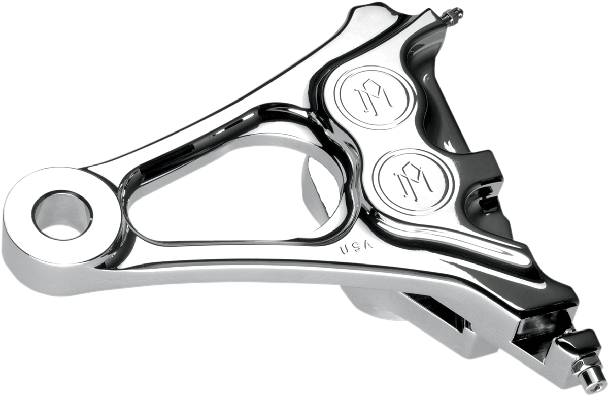 PERFORMANCE MACHINE (PM) 4-Piston Caliper - Rear - Chrome - 08-17 Softail 1256-0077-CH