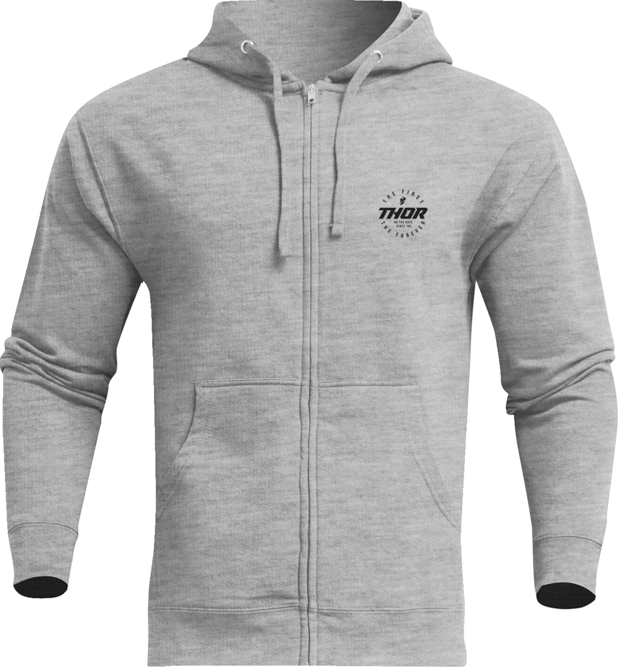 THOR Stadium Zip-Up Hooded Sweatshirt - Heather Gray - 2XL 3050-6328