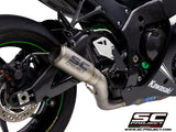 SC-Project CR-T titanium exhaust, with de-cat link pipe Ninja ZX-10R /RR 2016-2020  K22-DET36T