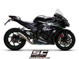 SC-Project CR-T titanium exhaust, with de-cat link pipe Ninja ZX-10R /RR 2016-2020  K22-DET36T