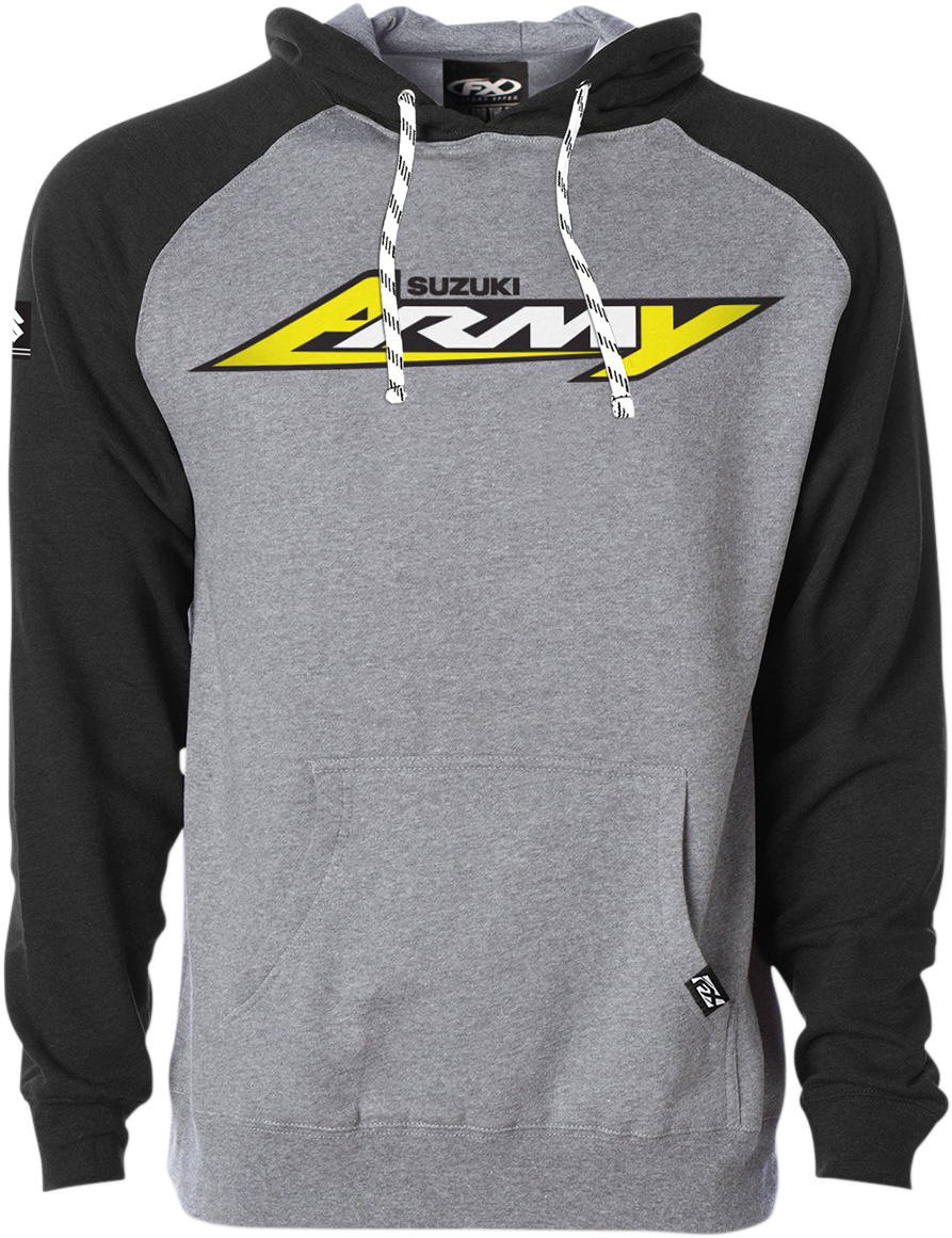 FACTORY EFFEX Suzuki Army Hoodie - Black/Heather - Large 23-88404