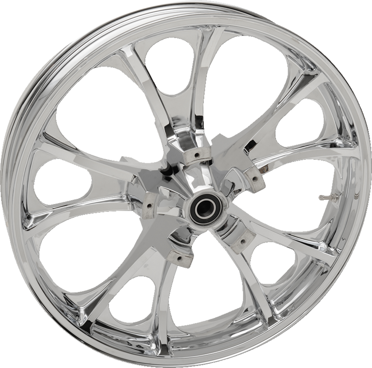 COASTAL MOTO Front Wheel - Largo 3D - Dual Disc/ABS - Chrome - 21"x3.50" 3D-LGO213CHABST