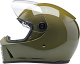 BILTWELL Lane Splitter Helmet - Gloss Olive Green - Small 1004-154-502