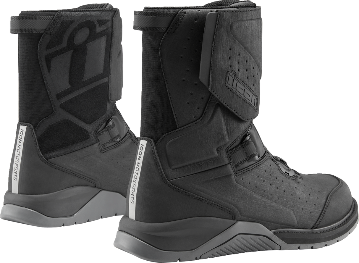 ICON Alcan Waterproof Boots - Black - Size 8.5 3403-1234