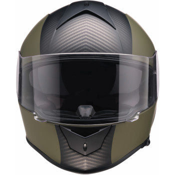 Z1R Warrant Helmet - Carbon - Green - Large 0101-17435