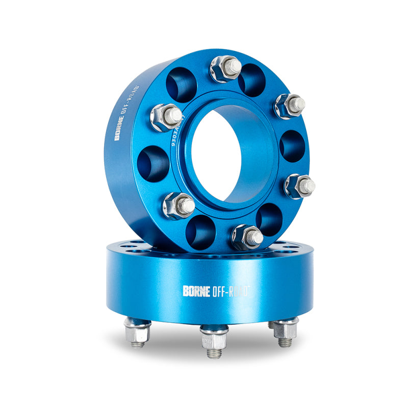 Borne Off-Road Wheel Spacers - 6x139.7 - 93.1 - 35mm - M12 - Blue