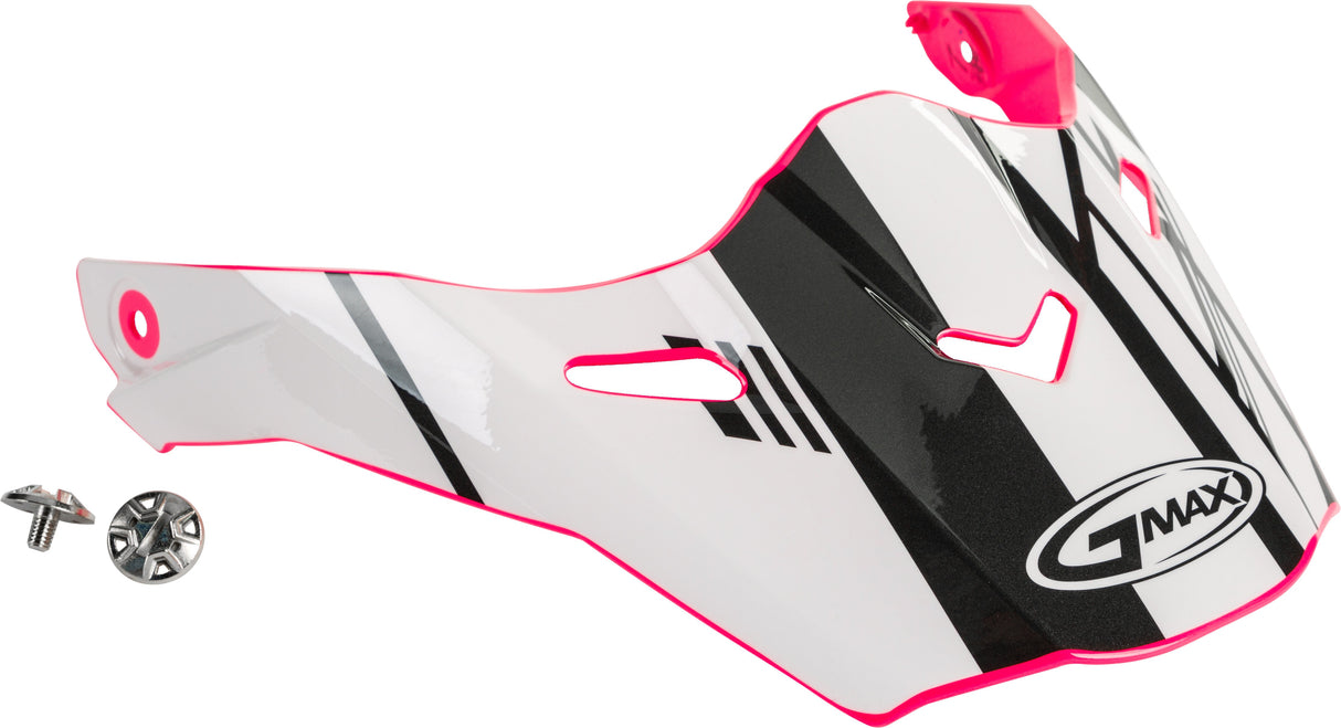 GMAX Visor W/Screws Epic Pink/White/Black At-21s/Y G021067