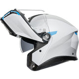 AGV Tourmodular Helmet - Frequency - Light Gray/Blue - Large 211251F2OY00614