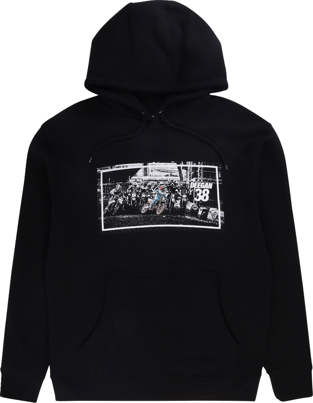 Deegan Apparel Holeshot Hoodie - Black - XL DMTFP3003BLKXL