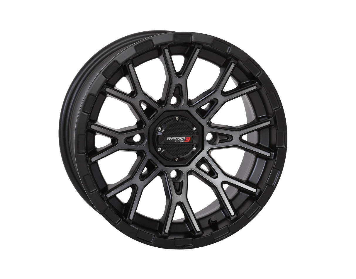 SYSTEM 3 St6 Wheel 12x7 4+3 (+10mm) 4/110 Matte Dark Tint 12S3-6110