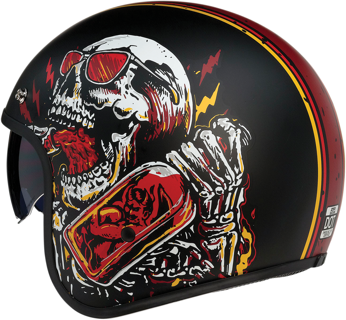 Z1R Saturn Helmet - Devil Made Me - Black/Red - XS 0104-2816